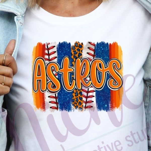 Astros Heart Ready to Press HTV Print Heat Transfer for 