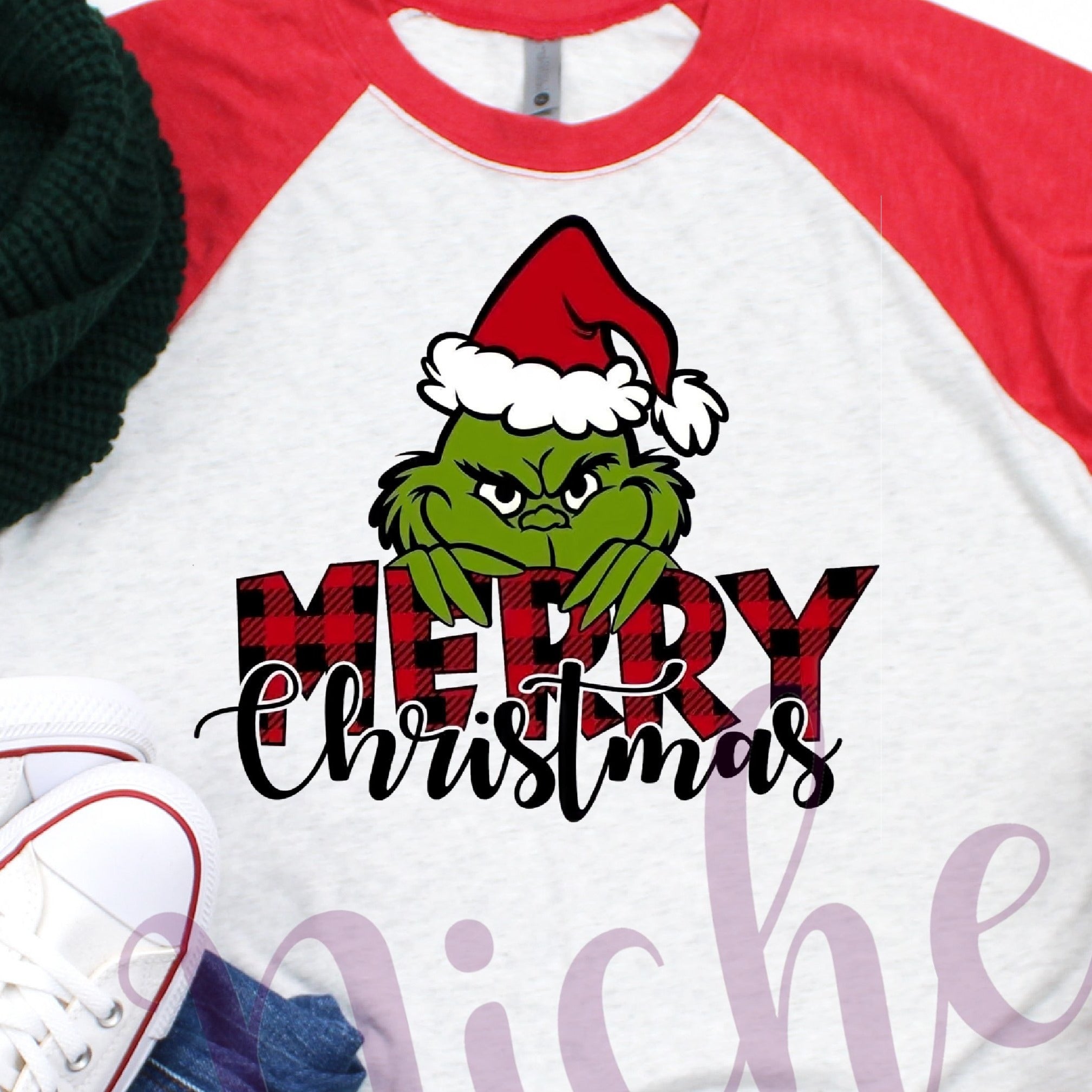 Grinch Love Christmas T Shirt Heat Iron on Transfer Decal