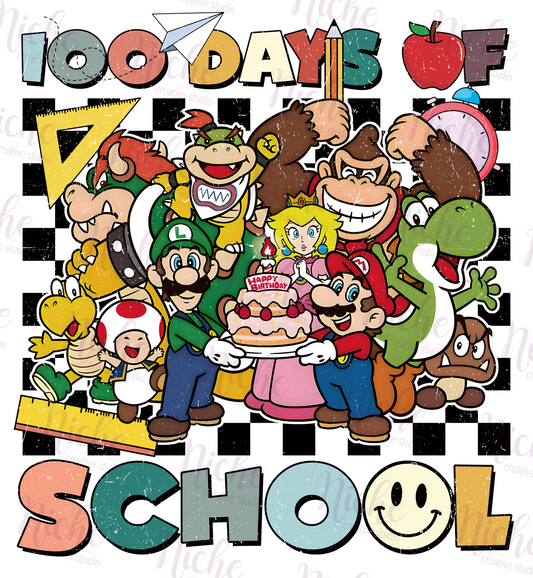 -1045 100 Days Vintage Mario Decal