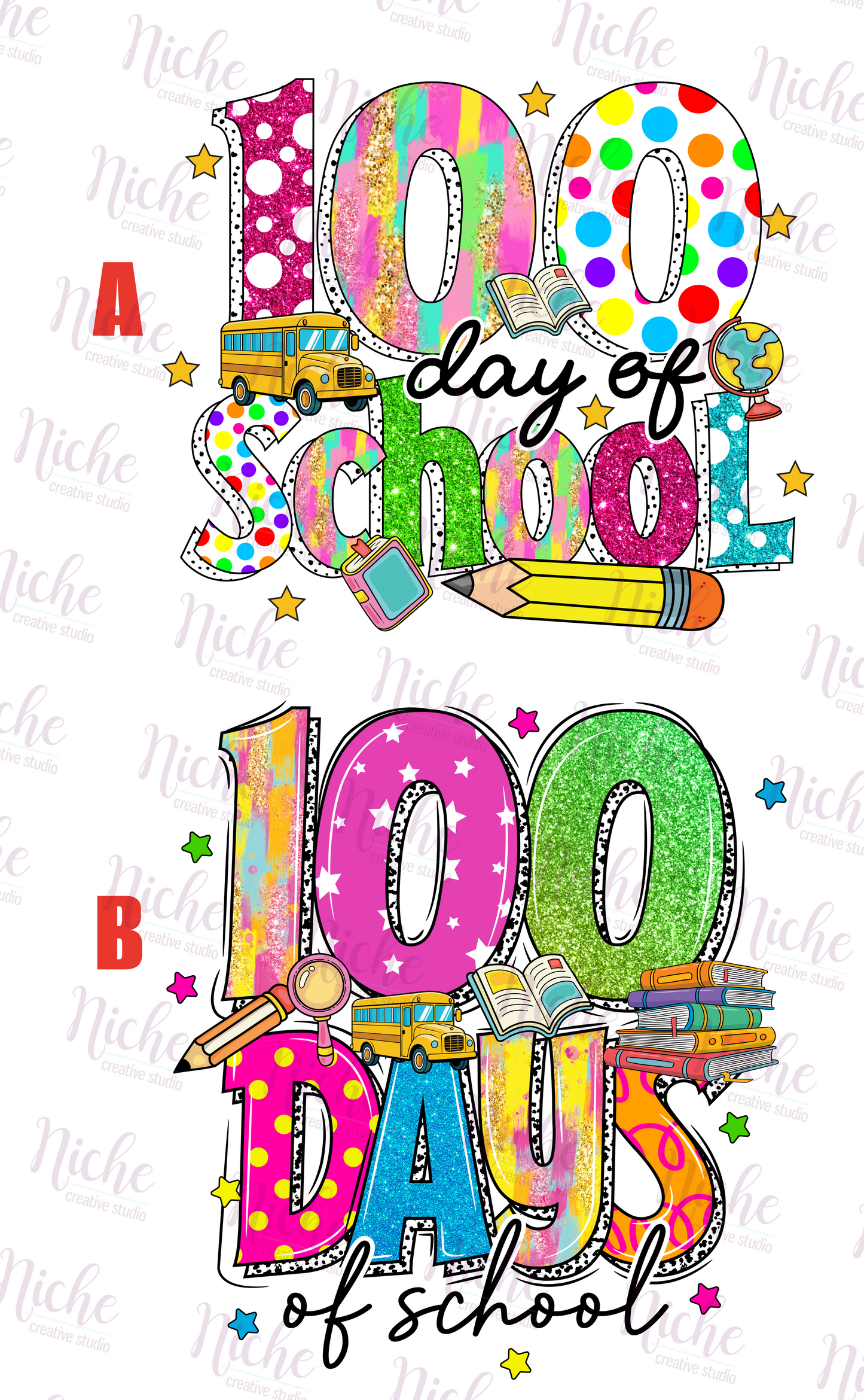 -1058 100 Days of School Decal