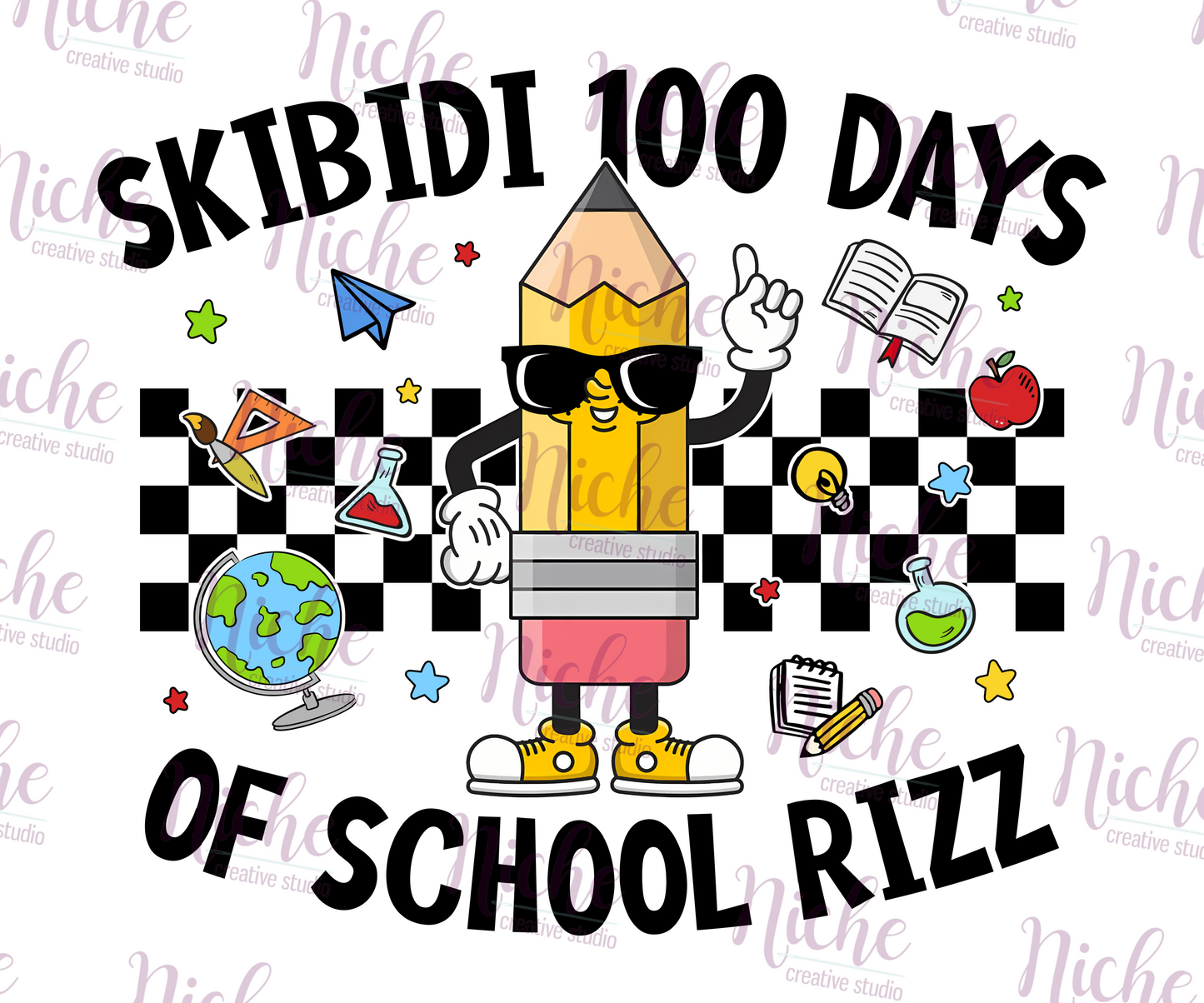 -1101 Skibidi 100 Days School Decal