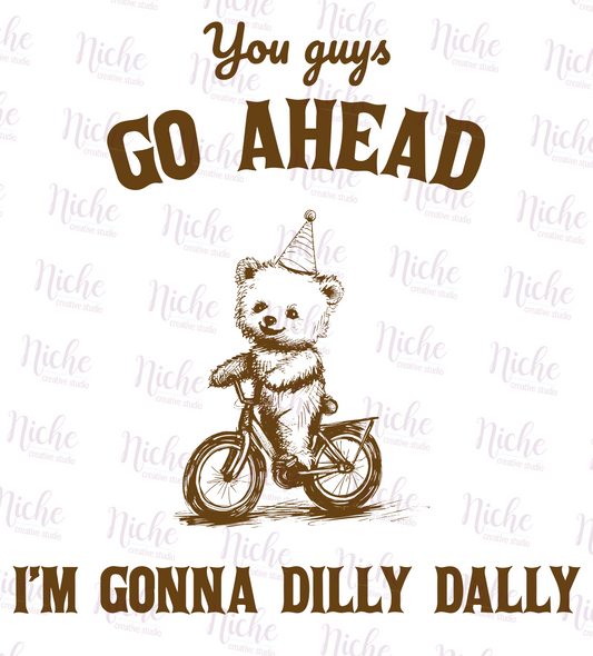 -ANI5109 Dilly Dally Bear Decal