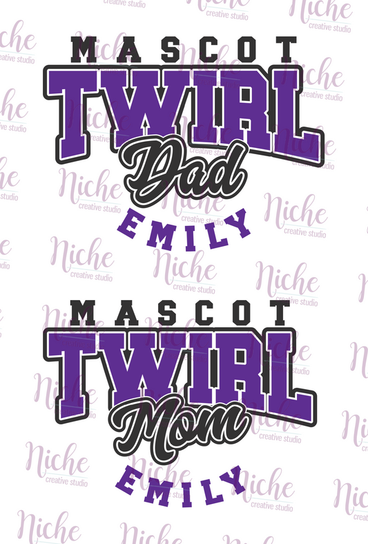 -BAN5148 Twirl School Spirit Decal