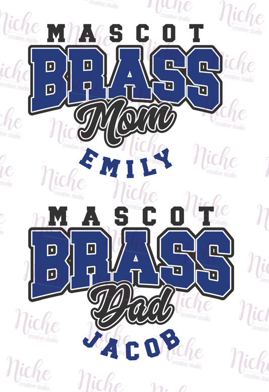 -BAN5149 Brass School Spirit Decal