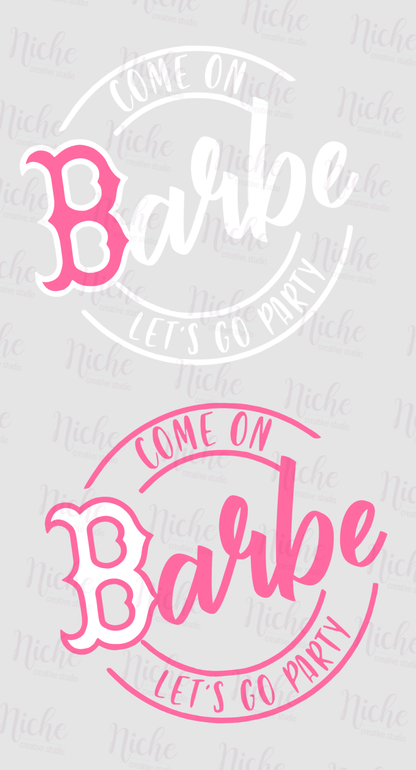 - BAR734 Come On Barbe Circle Decal