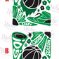 -BAS5196 Basketball Collage Decal