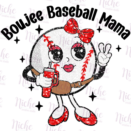 -BAS6025 Boujee Baseball Mama Decal