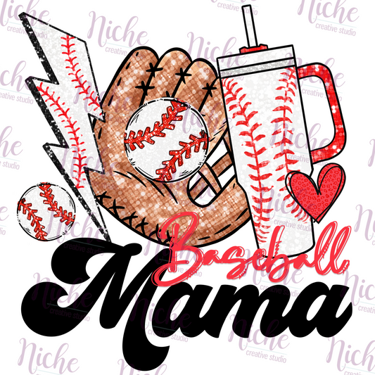 -BAS6013 Baseball Mom Stanley Decal