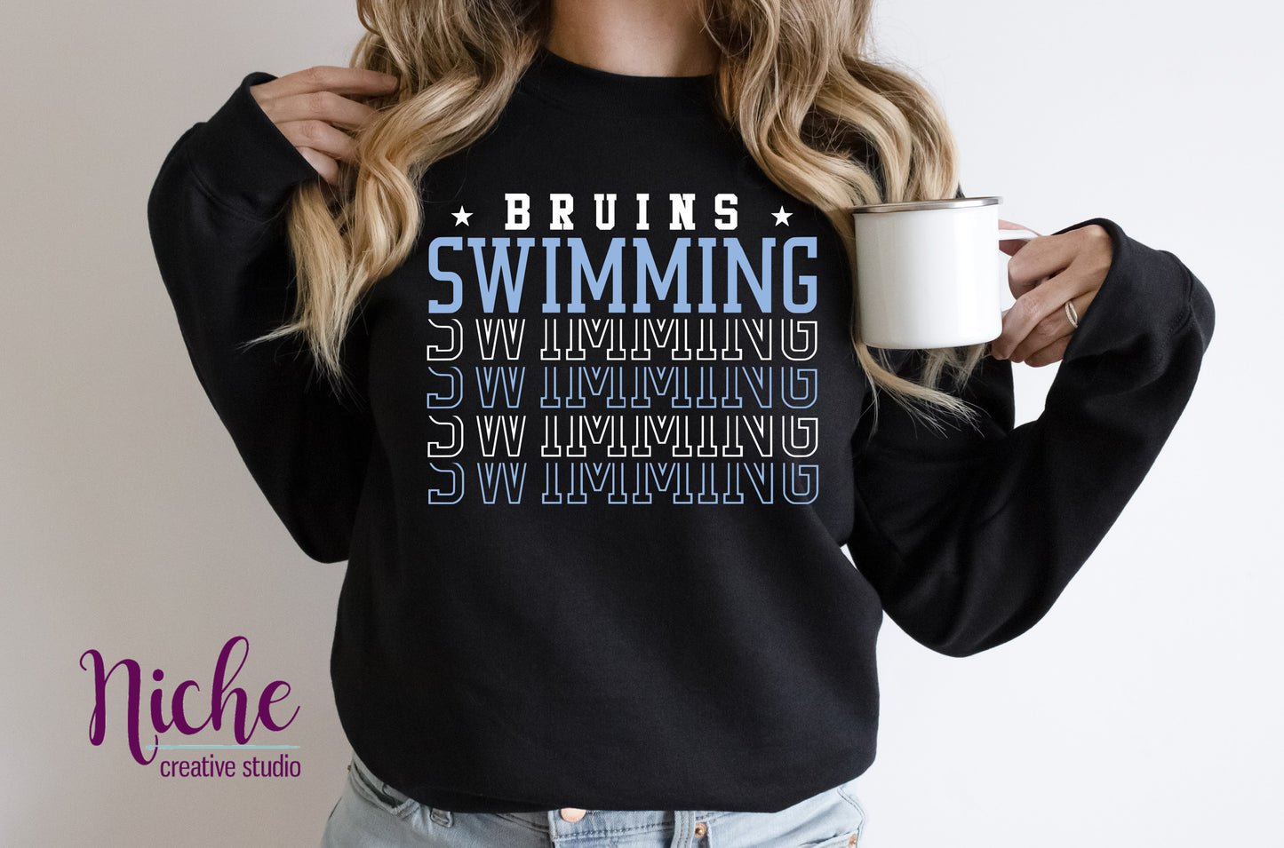 -BEL2027 Bruins Swim Repeat Decal