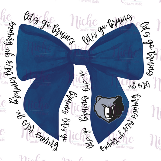 -BEL5206 Bruins Bow Navy Decal