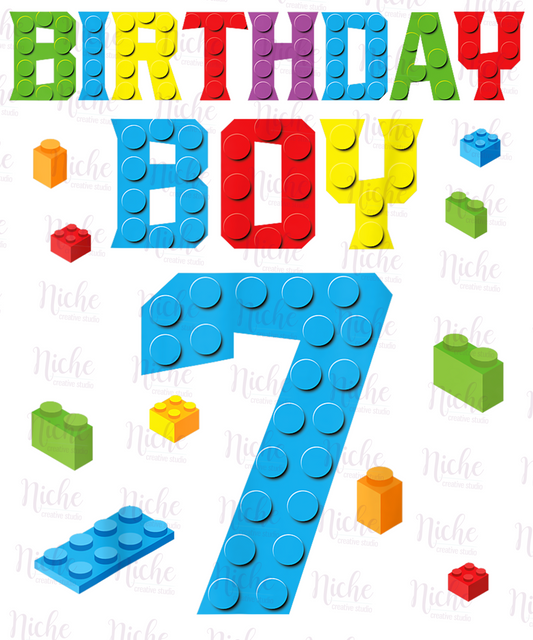 -BIR1344 Birthday Boy 7 Decal