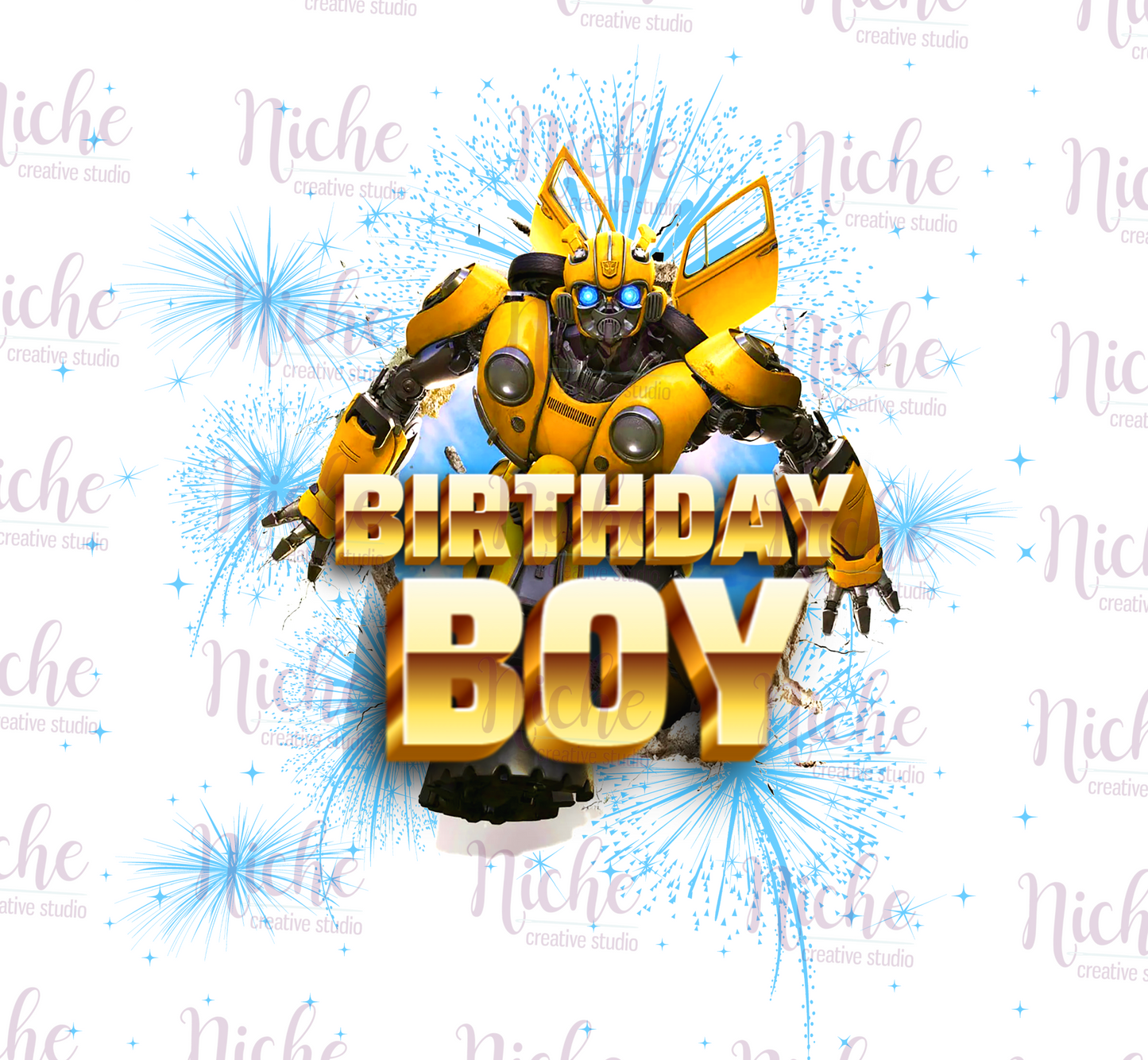 -BIR1899 Birthday Boy Bumblebee Decal