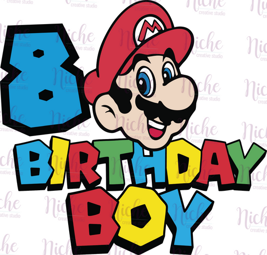 -BIR5035 8 Mario Birthday Decal