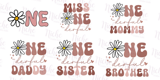 -BIR5118 One Daisy Birthday Day Decal