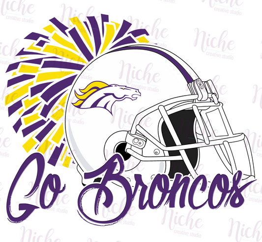 -BRO1935 Go Broncos Decal