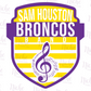 -BRO3097 Broncos Band Badge Band Decal