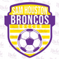 -BRO3112 Sam Houston Broncos Badge Soccer Decal