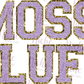 -BRO5190 Moss Bluff Purple Chenille Letters Decal