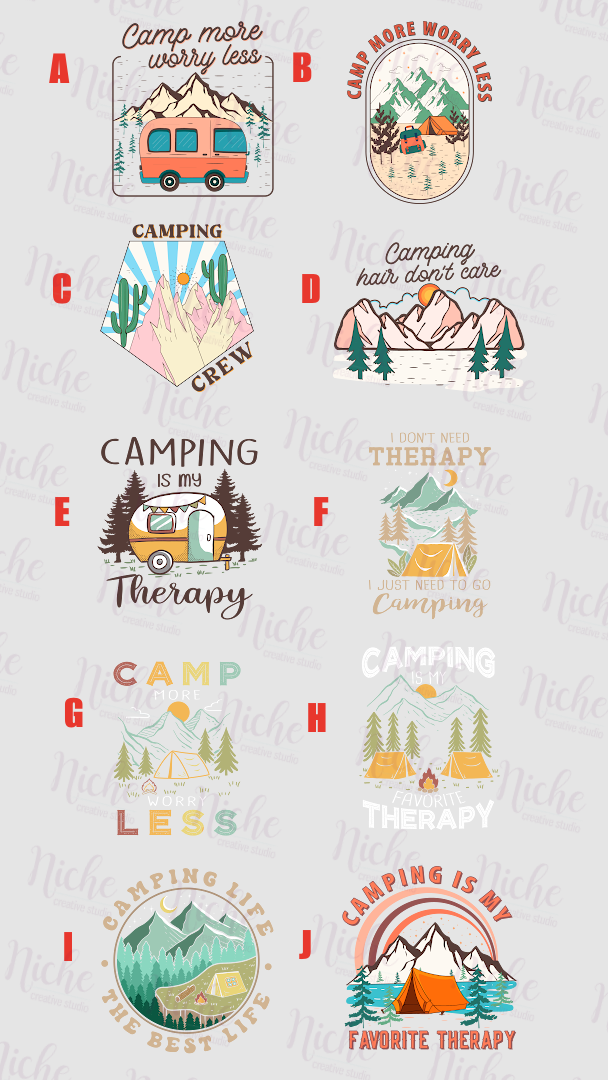 -CAM1698 Camping Life Decal