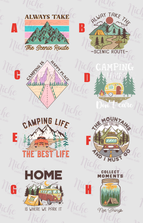 -CAM1700 Camping Scenic Route Decal