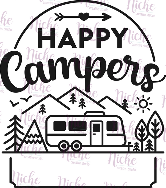 -CAM5158 Happy Campers Decal