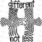 -CAU1560 Different Fingerprint Decal