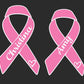 # Custom Pink Ribbon UV DTF Adhesive Decal