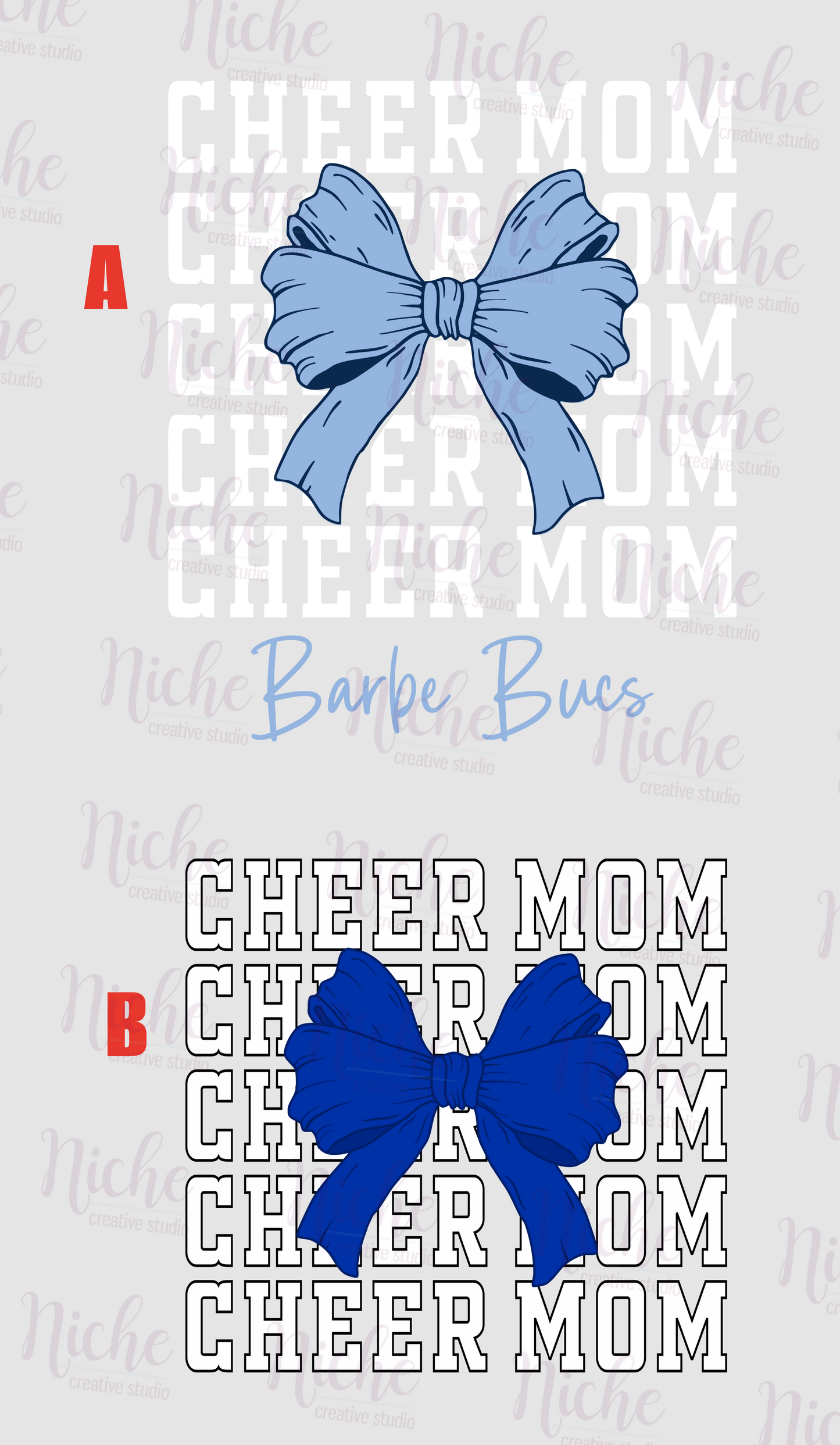 -CHE2032 Custom Cheer Mom Bow Decal