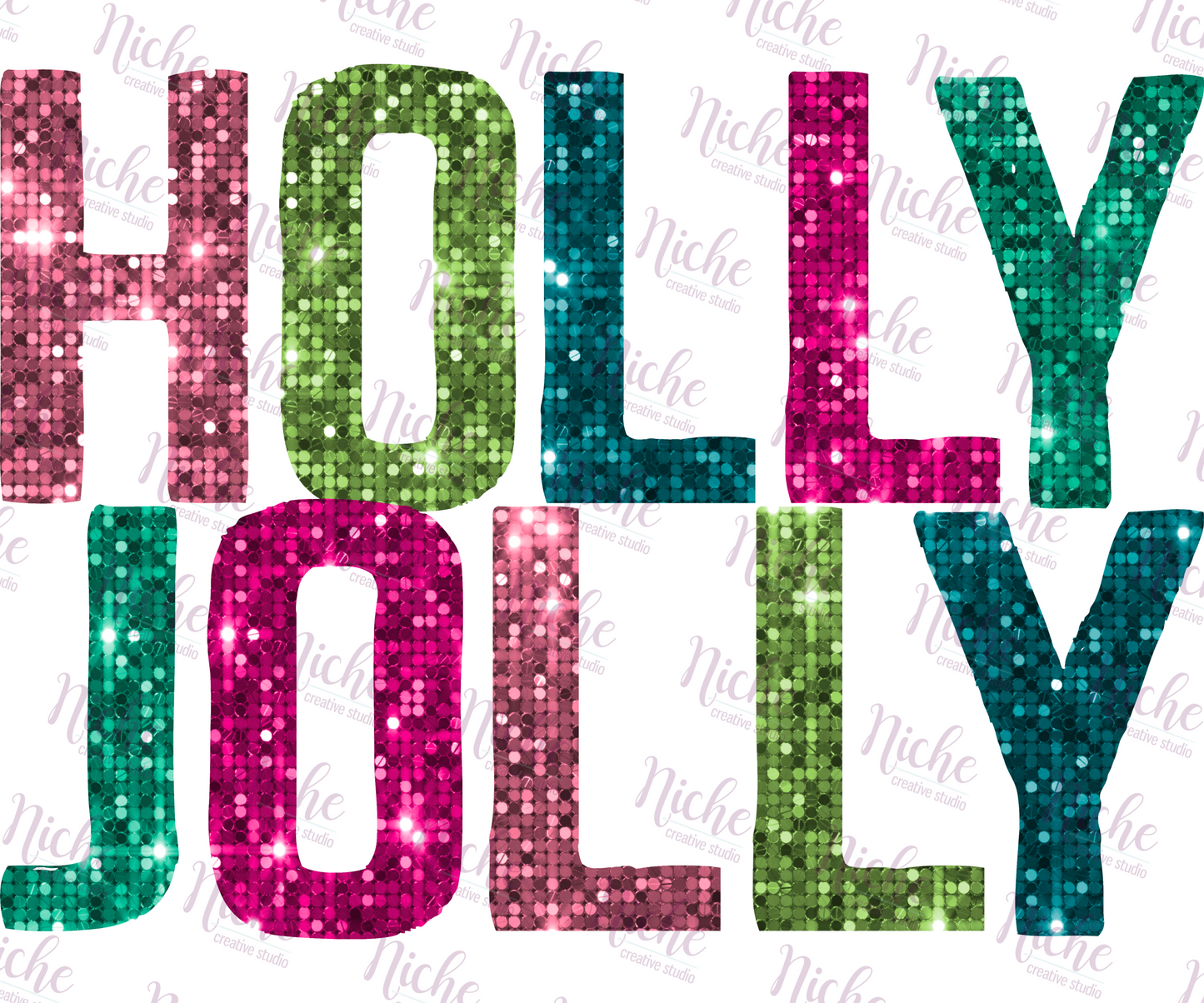 -CHR1020 Holly Jolly Decal