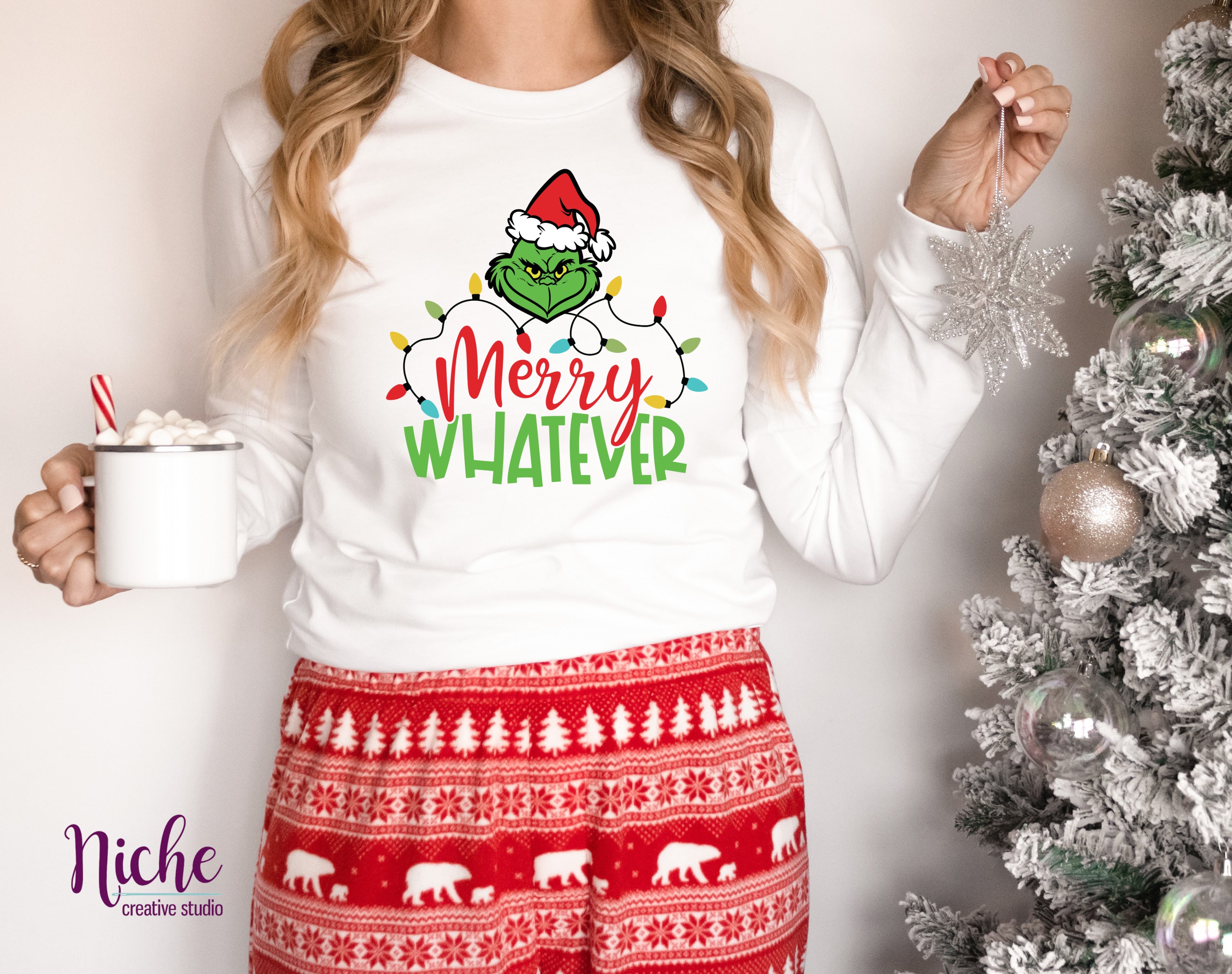 Merry whatever grinch online sweater