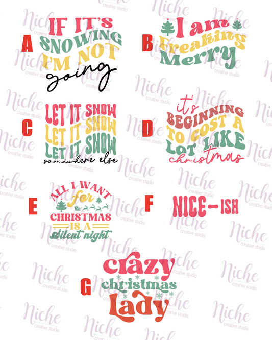 -CHR1137 Feeling Merry Decal