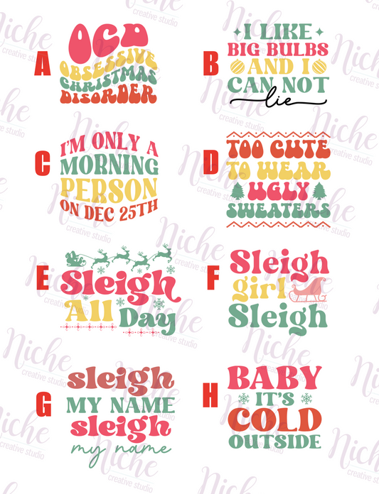 -CHR1139 Obsessive Christmas Disorder Decal