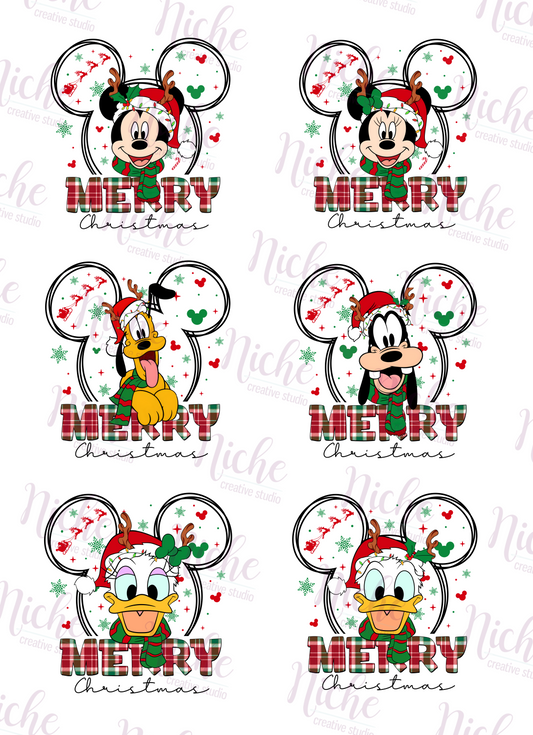 -CHR2593 Mouse Merry Christmas Decal