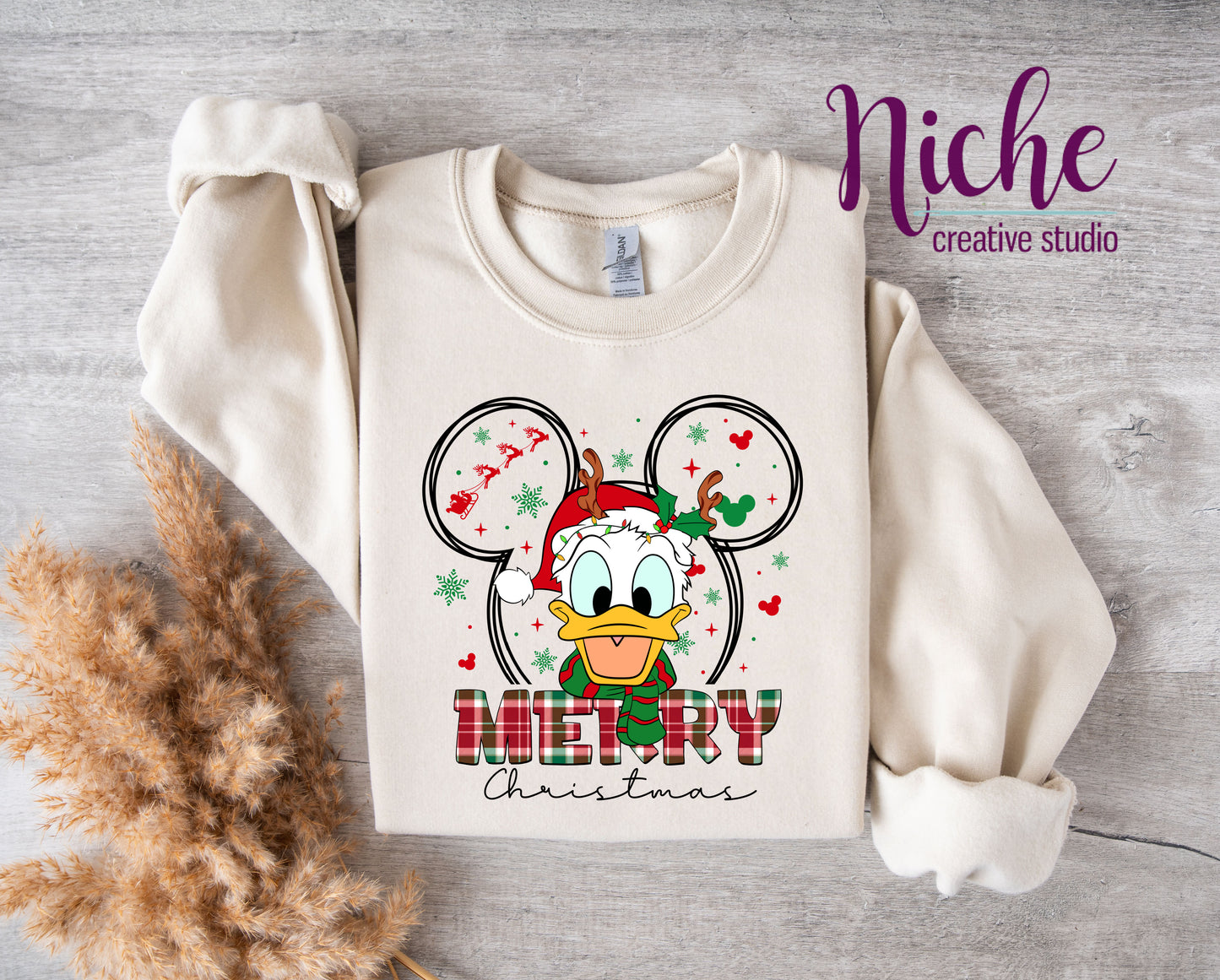 -CHR2593 Mouse Merry Christmas Decal