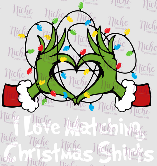 -CHR2961 I Love Matching Christmas Shirts Decal