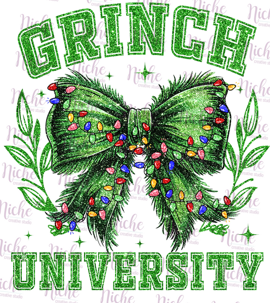 -CHR5421 Merry Christmas Grinch University Decal