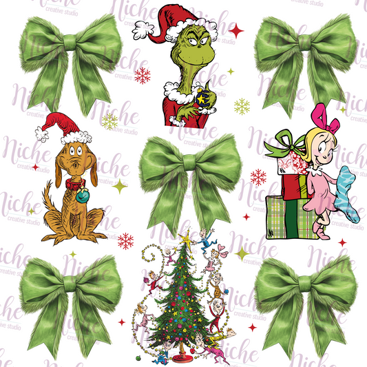 -CHR5425 Grinch and Bows Decal