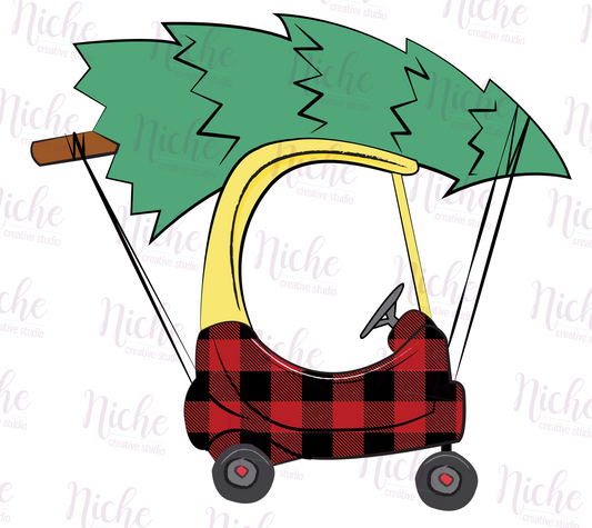 -CHR5437 Christmas Tree Cozy Coupe Decal