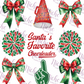 -CHR5471 Santa's Favorite Cheerleader Decal