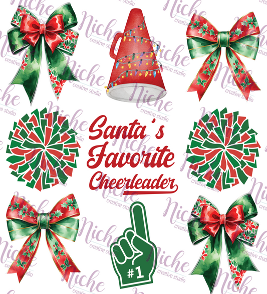 -CHR5471 Santa's Favorite Cheerleader Decal