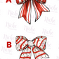 -CHR5603 Candy Cane Bow Decal