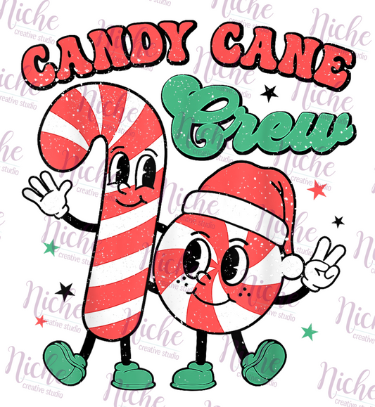 -CHR5609 Candy Cane Crew Retro Decal