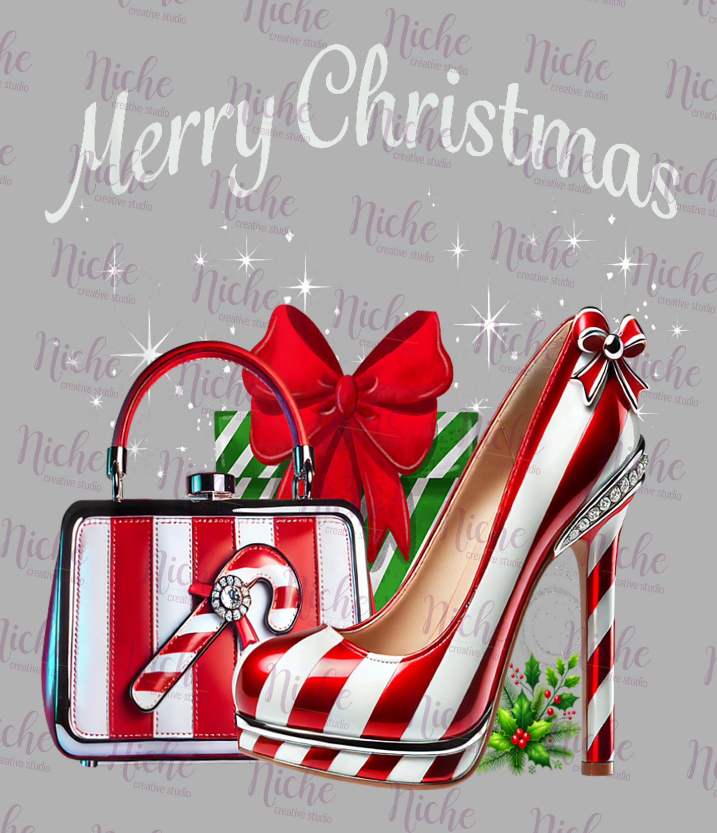 -CHR5612 Merry Christmas Candy Cane Decal