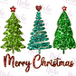 -CHR6002 Christmas Trees Decal