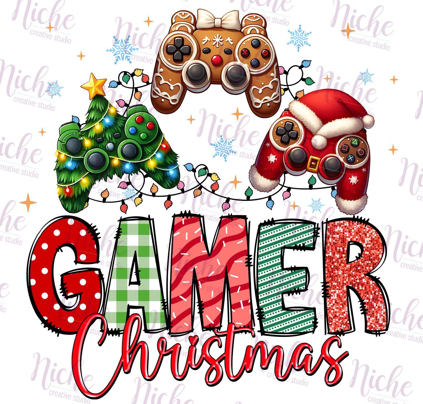 -CHR6005 Gamer Christmas Decal