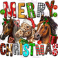 -CHR6011 Merry Christmas Horses Decal