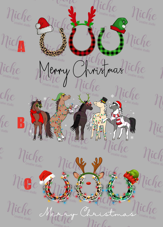 -CHR6022 Christmas Spirit Horse Theme Decal