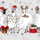 -CHR6025 Christmas Ghost Horse Decal