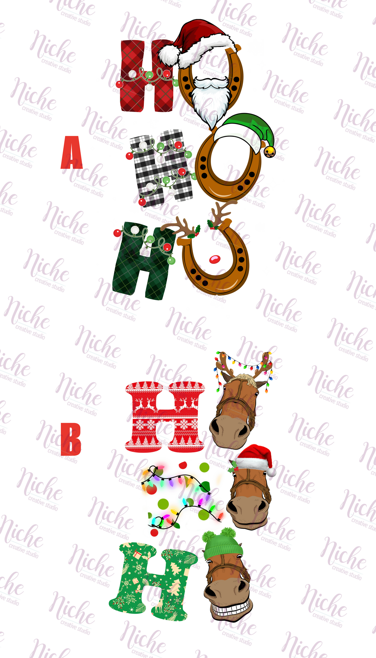 -CHR6027 Ho Ho Ho Horse Decal