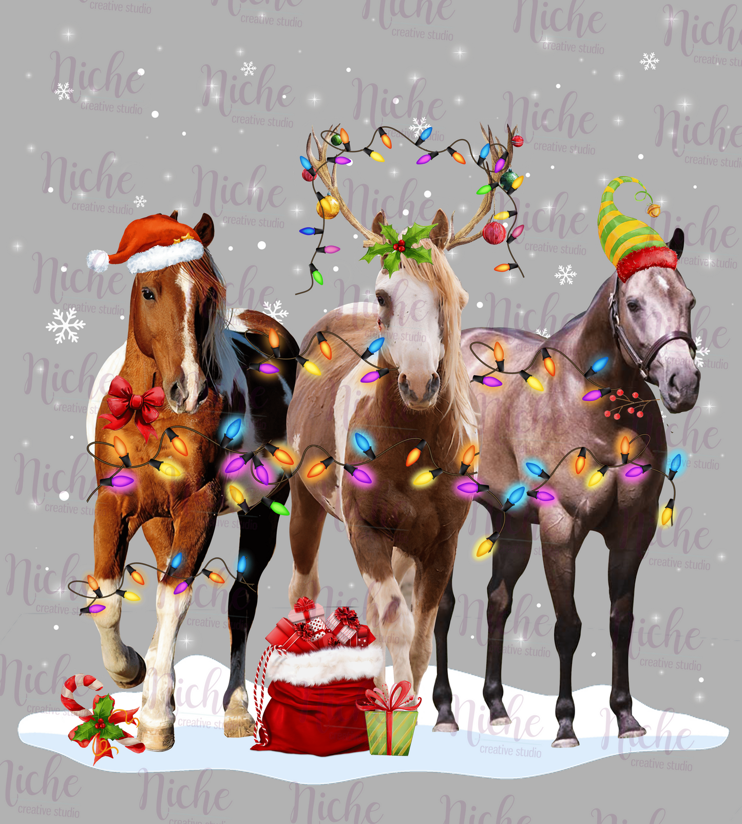 -CHR6029 Horse Lover Christmas Decal